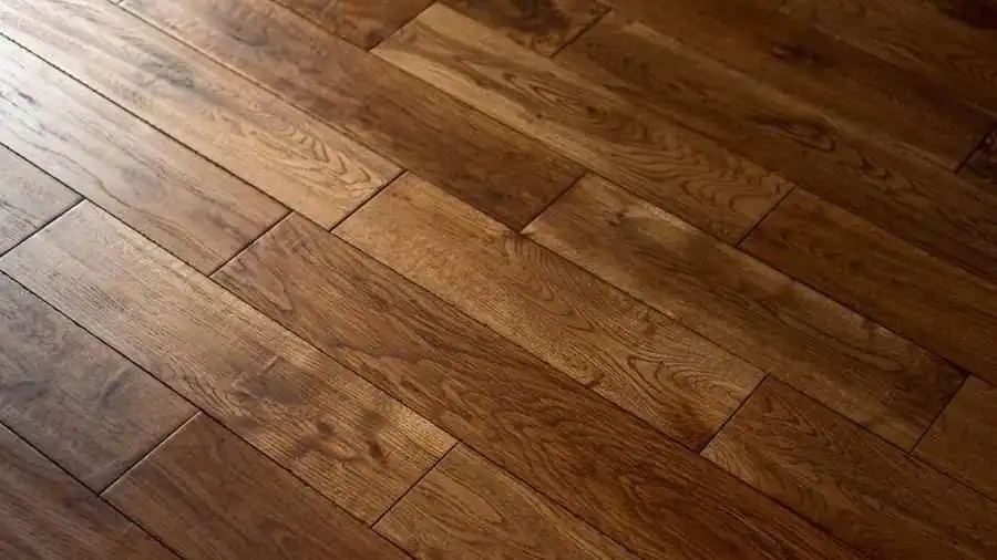 Solid oak flooring installation showcasing natural grain patterns, warm tones, and a smooth durable finish for a timeless interior look.